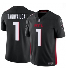 Men's Atlanta Falcons #1 Tua Tagovailoa Black 2026 F.U.S.E. Vapor Untouchable Limited Football Stitched Jersey
