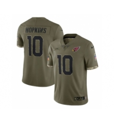 Men's Arizona Cardinals #10 DeAndre Hopkins 2022 Olive Salute To Service Limited Stitched Jersey
