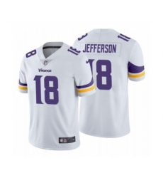 Men's Minnesota Vikings #18 Justin Jefferson 2020 White Vapor Untouchable Nike Limited Jersey