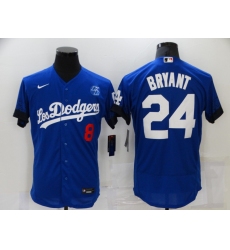 Men's Nike Los Angeles Dodgers #24 Kobe Bryant Blue Elite City Player Jersey