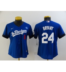 Women's Nike Los Angeles Dodgers #24 Kobe Bryant Blue City Player Jersey