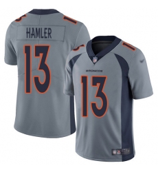 Youth Denver Broncos #13 KJ Hamler Gray Stitched Limited Inverted Legend Jersey