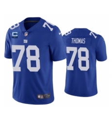 Men's New York Giants #78 Andrew Thomas Blue With C Patch Vapor Untouchable Limited Stitched Jersey