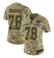 Women's New York Giants #78 Andrew Thomas Camo Stitched NFL Limited 2018 Salute To Service Jersey