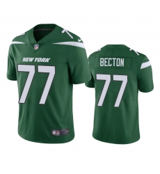 Men's New York Jets #77 Mekhi Becton Green 2020 NFL Draft Vapor Limited Jersey