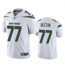 Men's New York Jets #77 Mekhi Becton White 2020 NFL Draft Vapor Limited Jersey