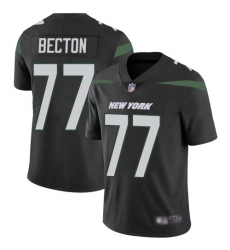 Youth New York Jets #77 Mekhi Becton Black Alternate Stitched Vapor Untouchable Limited Jersey