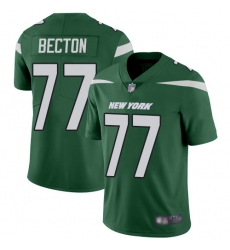Youth New York Jets #77 Mekhi Becton Green Team Color Stitched Vapor Untouchable Limited Jersey