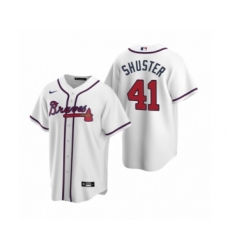 Men's Atlanta Braves #41 Jared Shuster White 2020 MLB Draft Replica Home Jersey