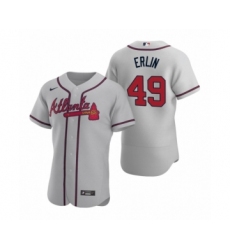 Men's Atlanta Braves #49 Robbie Erlin Nike Gray Authentic Road Jersey