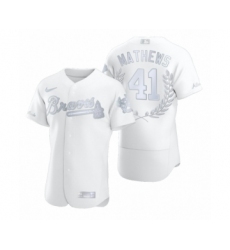 Men Eddie Mathews #41 Atlanta Braves White Awards Collection Retirement Jersey