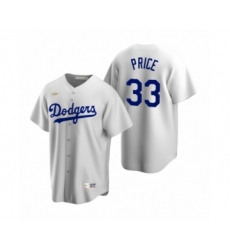 Men's Los Angeles Dodgers #33 David Price Nike White Cooperstown Collection Home Jersey
