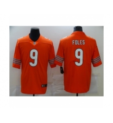 Men's Chicago Bears #9 Nick Foles Orange Vapor Limited Jersey