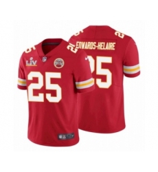 Men's  Kansas City Chiefs #25 Clyde Edwards Helaire Red Super Bowl LV Jersey