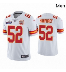 Men's Kansas City Chiefs #52 Creed Humphrey White Vapor Untouchable Limited Stitched Football 2024 Super Bowl LVIII Jersey