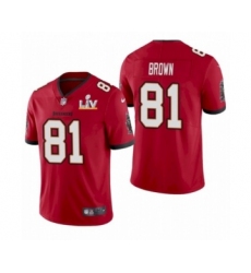 Youth Tampa Bay Buccaneers #81 Antonio Brown Red 2021 Super Bowl LV Jersey