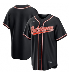 Men's Baltimore Orioles Blank Black Out Stitched Baseball Jersey