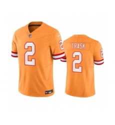 Men's Nike Tampa Bay Buccaneers #2 Kyle Trask Orange Throwback Limited Stitched Jersey