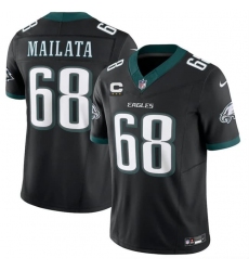 Men's Philadelphia Eagles #68 Jordan Mailata Black 2026 F.U.S.E. 3-Star C Vapor Untouchable Throwback Limited Football Stitched Jersey