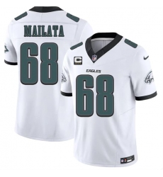 Men's Philadelphia Eagles #68 Jordan Mailata White 2026 F.U.S.E. 3-Star C Vapor Untouchable Limited Football Stitched Jersey