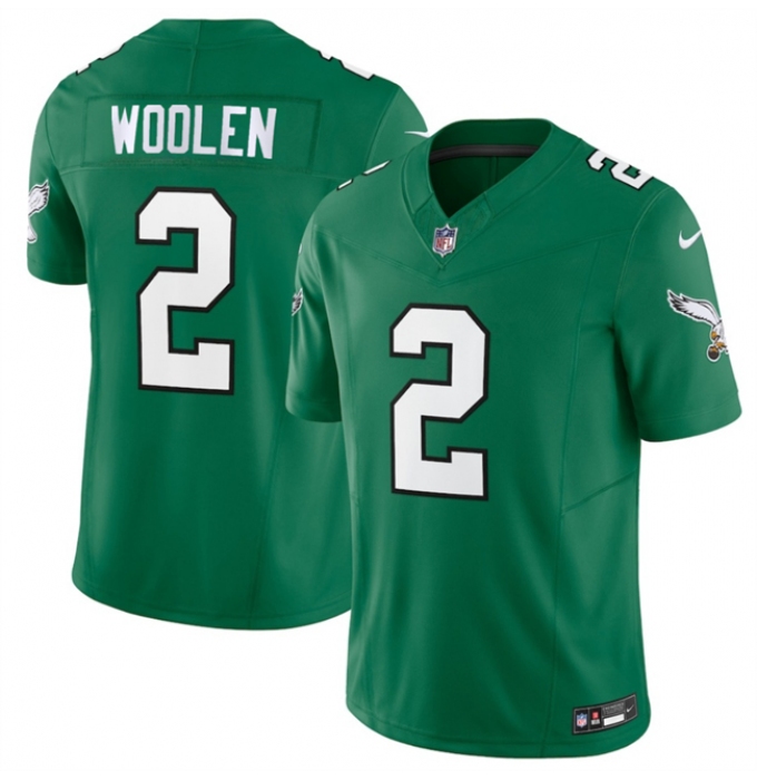 Men's Philadelphia Eagles #2 Tariq Woolen Kelly Green 2026 F.U.S.E. Vapor Untouchable Limited Throwback Stitched Football Jersey