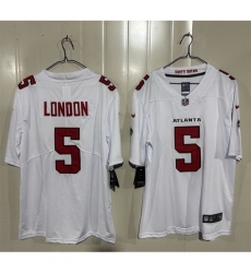 Youth Atlanta Falcons #5 Drake London White 2026 New Vapor Untouchable Limited Stitched Football Jersey