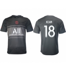 Men 2021-2022 Club Paris St German Second away aaa version black 18 Soccer Jersey