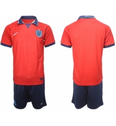 Men's England Blank Orange Away Soccer Jersey Suit