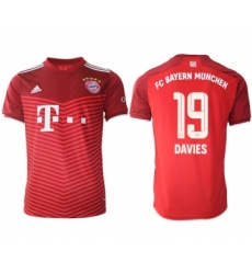 Men's FC Bayern München #19 Alphonso Davies Red Home Soccer Jersey
