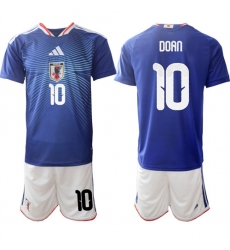 Men's Japan #10 DOAN National Team FIFA x World Cup 2026 Home Blue On Field Jersey