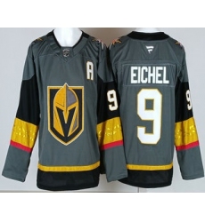 Men's Vegas Golden Knights #9 Jack Eichel Gray Authentic Jersey