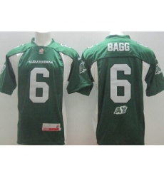 CFL Saskatchewan Roughriders #6 Rob Bagg Green Jersey