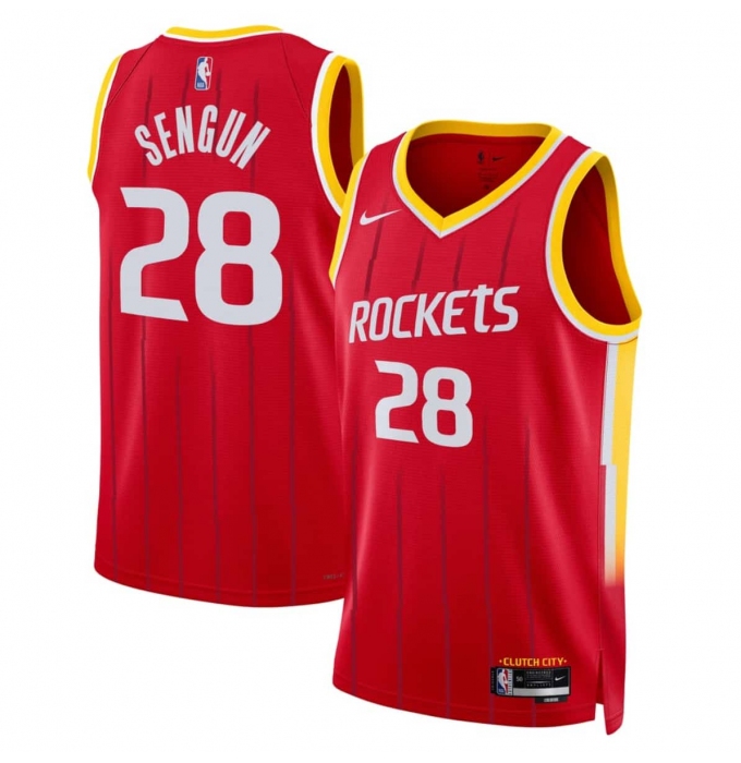 Men's Houston Rockets #28 Alperen Sengun Red 2026-27 Icon Swingman Stitched Jersey