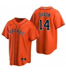 Men's Houston Astros #14 Mauricio Dubón Orange Cool Base Stitched Baseball Jersey