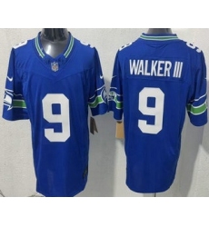 Men's Seattle Seahawks #9 Kenneth Walker III Limited Blue FUSE Vapor Jersey