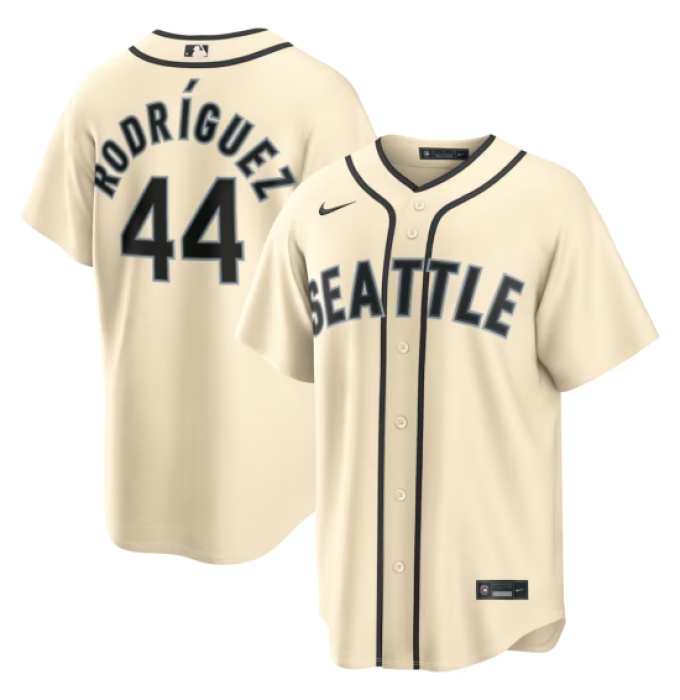 Men's Seattle Mariners #44 Julio Rodríguez Alternate Cream Jersey