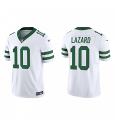 Men's Nike New York Jets #10 Allen Lazard White 2023 F.U.S.E. Vapor Limited Throwback Stitched Football Jersey