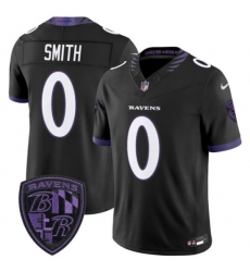 Men's Baltimore Ravens #0 Roquan Smith Black 2026 F.U.S.E. Alternate Vapor Limited Football Stitched Jersey
