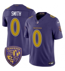 Men's Baltimore Ravens #0 Roquan Smith Purple 2026 F.U.S.E. Alternate Vapor Limited Football Stitched Jersey