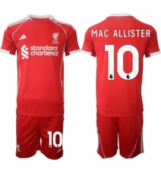 Men Liverpool 2026 Soccer Jerseys Red #10 MAC ALLISTER