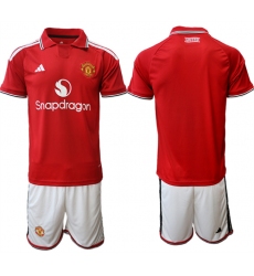 Men's Manchester United Custom 2026-27 Red Home Soccer Jersey Suit