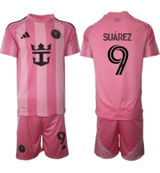 Men's Inter Miami CF #9 Luis Suárez 25-26 Pink Home Soccer Jersey Suit
