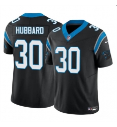 Men's Carolina Panthers #30 Chuba Hubbard Black 2023 F.U.S.E. Vapor Limited Football Stitched Jersey