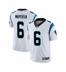 Men's Carolina Panthers #6 Baker Mayfield White Vapor Untouchable Limited Stitched Jersey