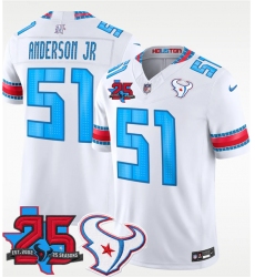 Men's Houston Texans #51 Will Anderson Jr. White 2026 F.U.S.E. Rivalries Collection With 25th Anniversary Limited Football Stitched Jersey