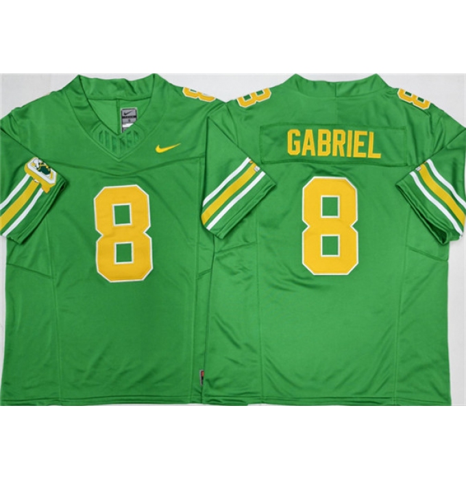 Men's Oregon Ducks #8 Dillon Gabriel 2026 Green F.U.S.E. Stitched Jersey
