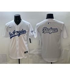 Men's Los Angeles Dodgers Team Big Logo White Alternate Stadium Stitched Baseball Jersey