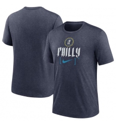 Men's Philadelphia Phillies Navy 2024 City Connect Tri-Blend T-Shirt