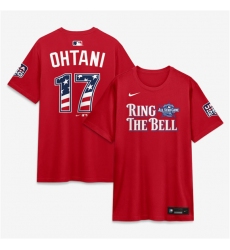 Men's National League #17 Shohei Ohtani Red 2026 All-Star Game Name & Number T-Shirt