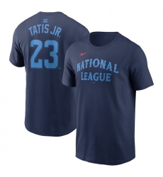 Men's National League #23 Fernando Tatis Jr. Navy 2024 All-Star Name & Number T-Shirt